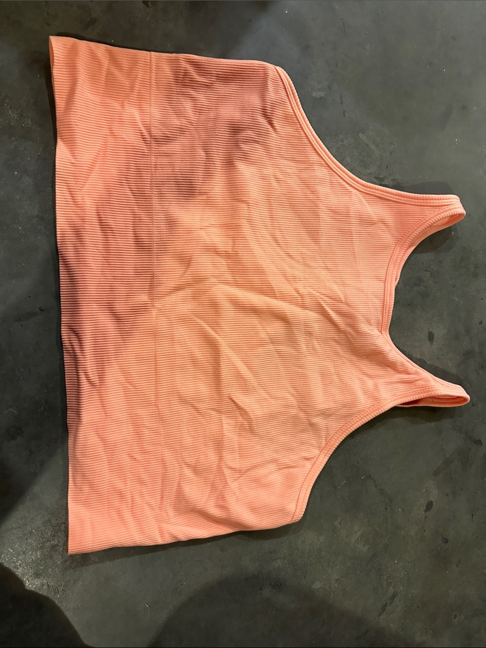Athleta Ribbed Coral Crop Tank Top